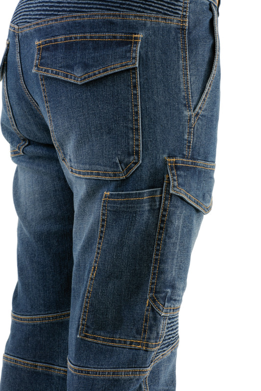 BIKER JEANS blau